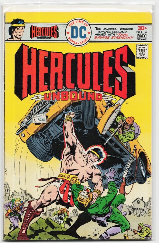 Hercules Unbound #4 (1976), raw, ungraded comic book — front cover