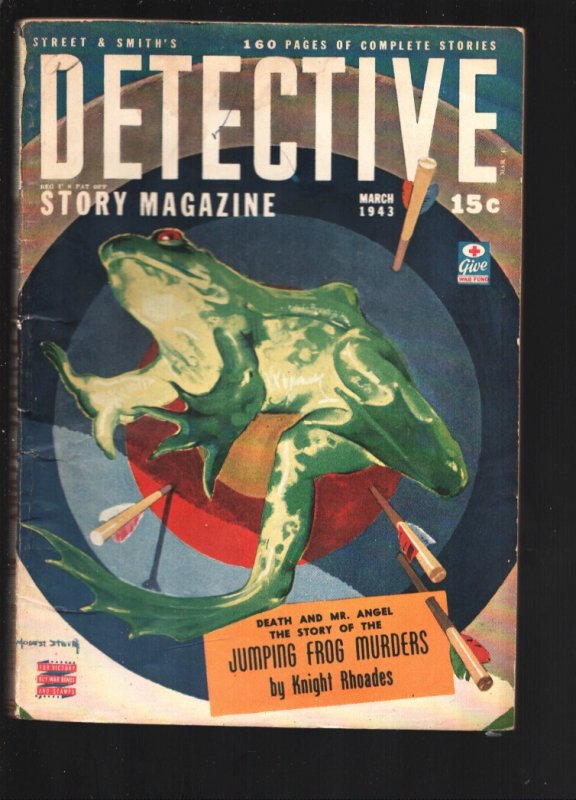 Detective Story 3/1943-Crime Pulp Stories by William Bogart, Hugh B. Cave & Othe, raw, ungraded comic book — front cover