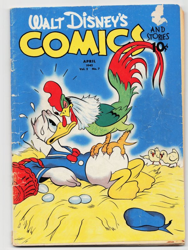 Walt Disney's Comics and Stories #19 (Dell, 1942), raw, ungraded comic book — front cover