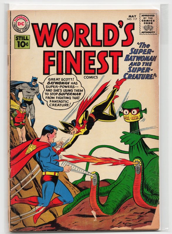 World's Finest Comics #117 (DC Comics, 1961), raw, ungraded comic book — front cover
