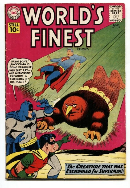 Worlds Finest #118 (DC Comics, 1961), raw comic book in VG condition — front cover