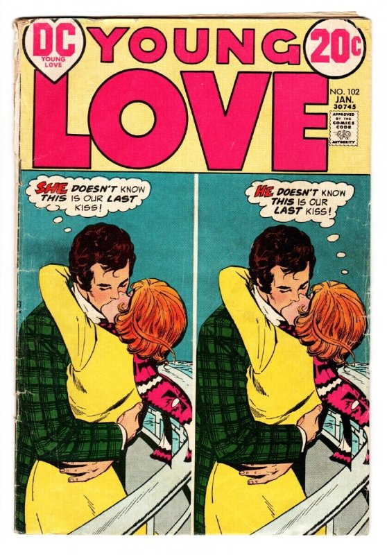 Young Love #102 (DC Comics, 1973), raw, ungraded comic book — front cover