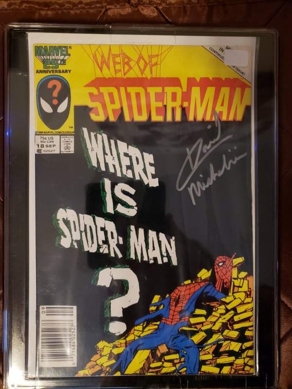 Web of Spider-Man #18 (Marvel Comics, 1986), raw, ungraded comic book — front cover