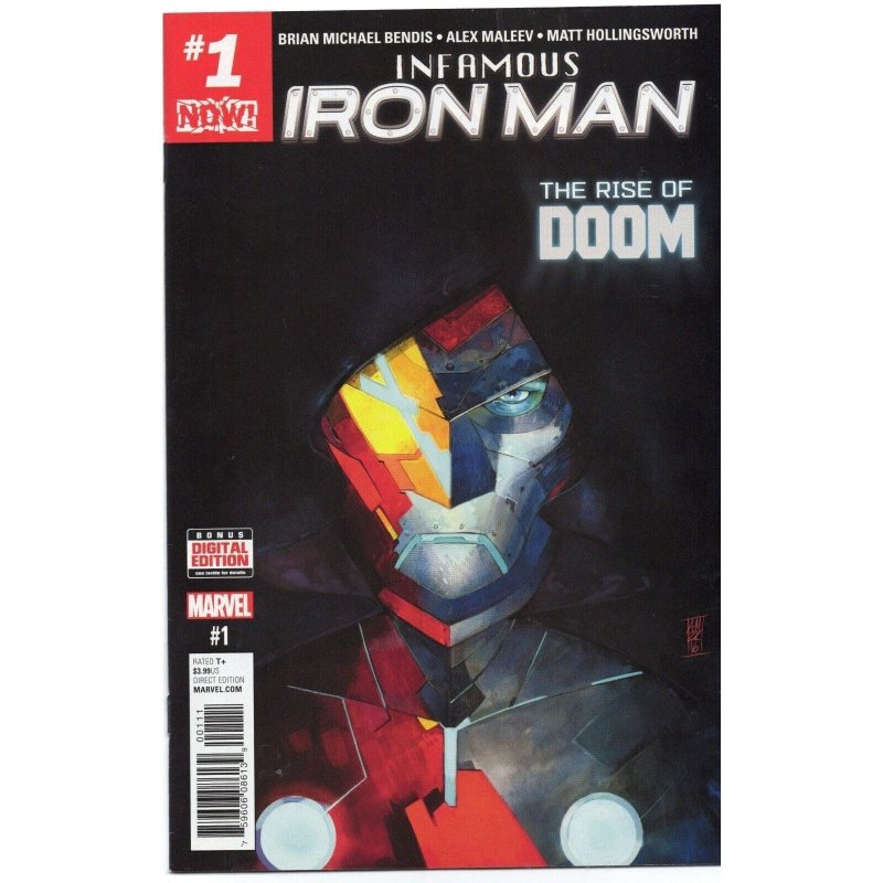 Infamous Iron Man #1 (Marvel Comics, 2016), raw comic book in NM 9.4 condition — front cover