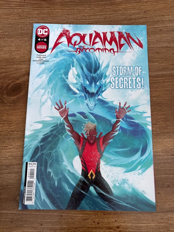 Aquaman the Becoming #4 (DC Comics), raw comic book in NM condition — front cover