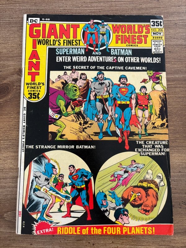 World's Finest Comics #206 (DC Comics), raw comic book in FN condition — front cover