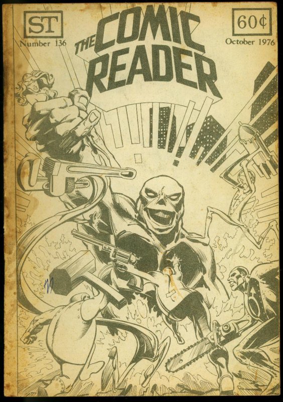 The Comic Reader Fanzine #136 (1976), raw comic book in FR condition — front cover