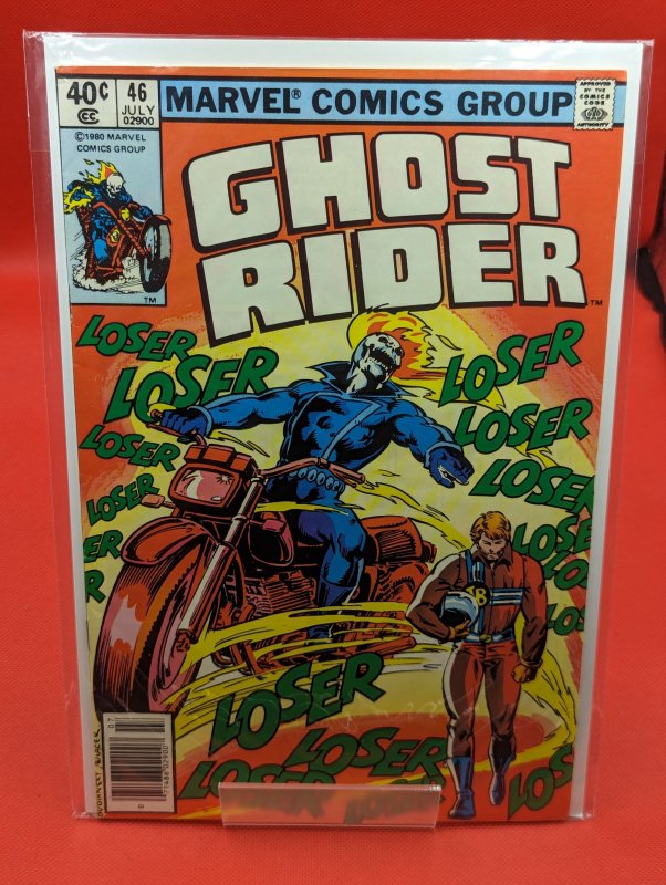 Ghost Rider #46 (Marvel Comics, 1980), raw, ungraded comic book — front cover