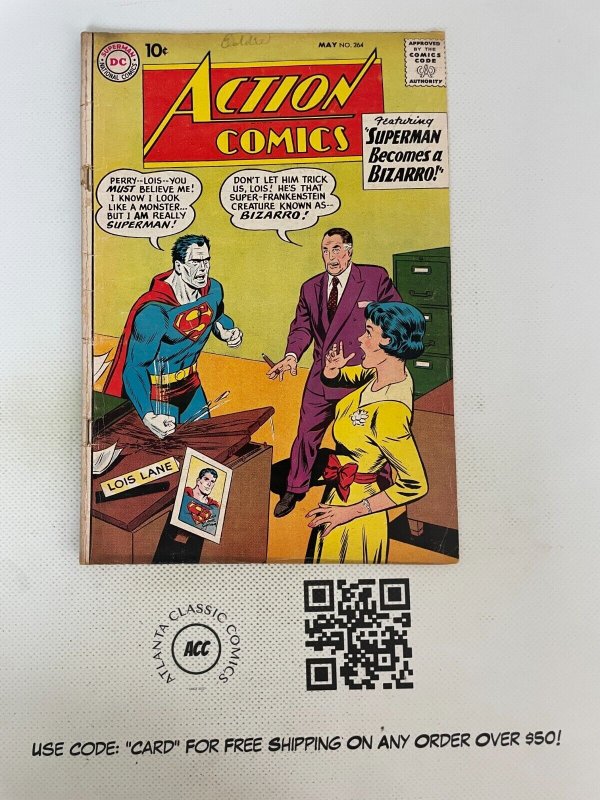 Action Comics #264 (DC Comics), raw comic book in VG condition — front cover