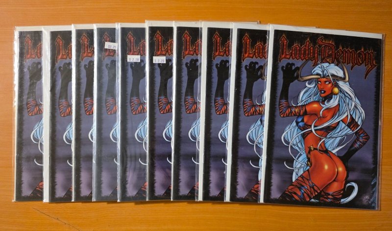 Wholesale Lot of 10x Lady Demon #1 DF Variant /w COA ~ Near Mint NM ~ 2000 Chaos (2000), raw comic book in NM condition — front cover