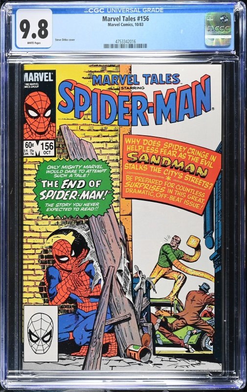 Marvel Tales #156 (Marvel Comics, 1983), CGC 9.8 graded comic book, Universal Blue label — front cover in its holder