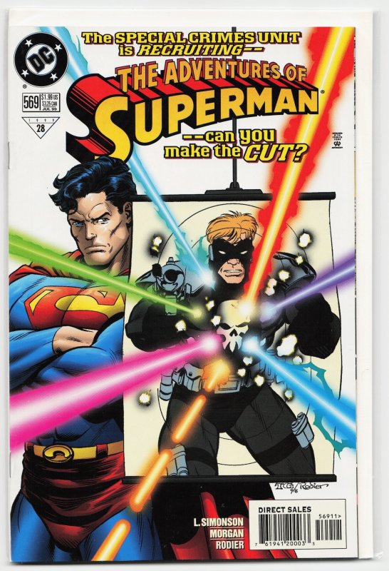 Adventures of Superman #569 (DC Comics, 1999), raw, ungraded comic book — front cover
