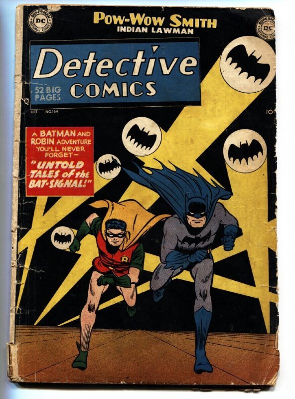 Detective #164 (DC Comics, 1950), raw, ungraded comic book — front cover