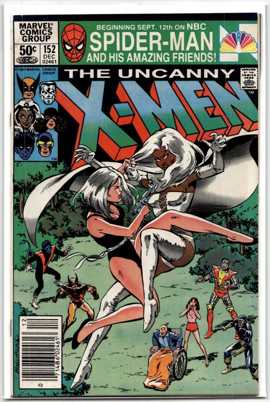 The Uncanny X-Men #152 (Marvel Comics, 1981), raw, ungraded comic book — front cover