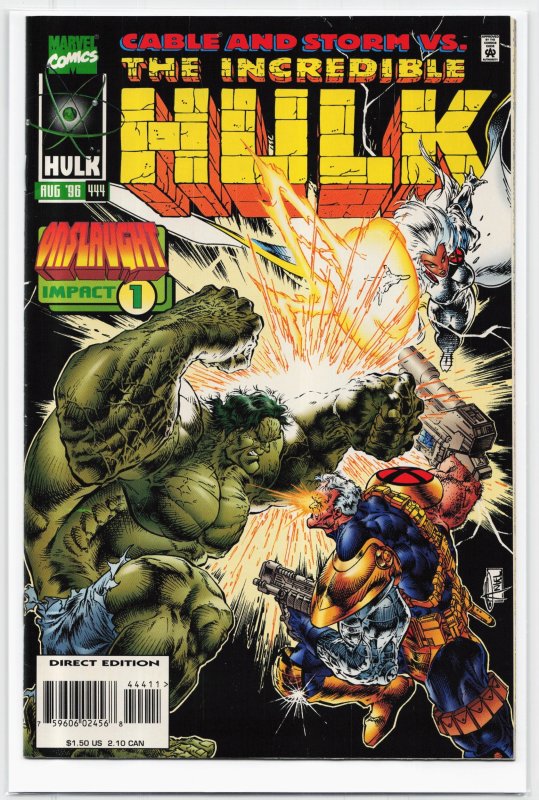 The Incredible Hulk #444 (Marvel Comics, 1996), raw, ungraded comic book — front cover