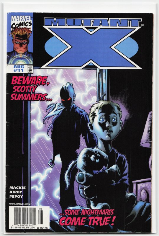 Mutant X #11 (Marvel Comics, 1999), raw, ungraded comic book — front cover