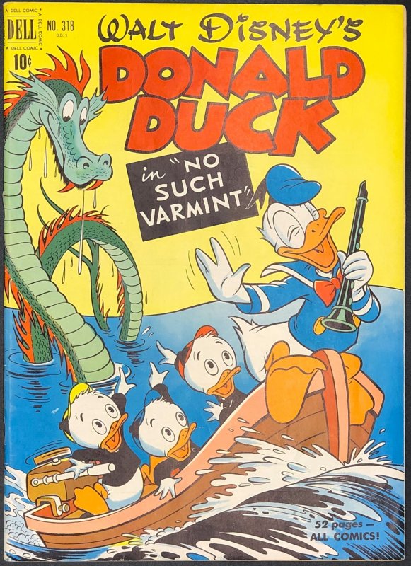 Four Color #318 (Dell Comics, 1951), raw comic book in FN+ condition — front cover