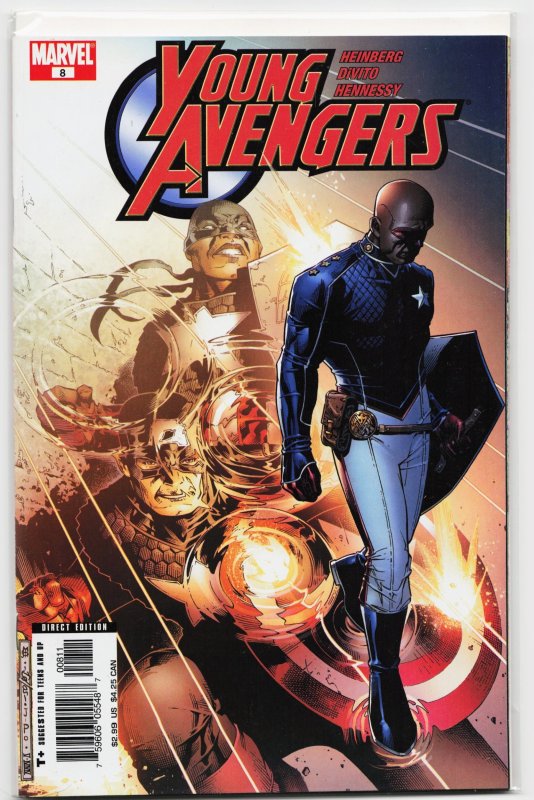 Young Avengers #8 (Marvel Comics, 2005), raw, ungraded comic book — front cover