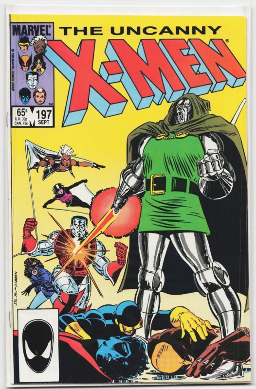 The Uncanny X-Men #197 (Marvel Comics, 1985), raw, ungraded comic book — front cover