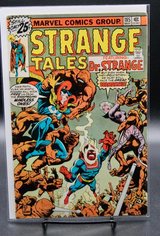 Strange Tales #185 (Marvel Comics, 1976), raw comic book in VG/FN condition — front cover