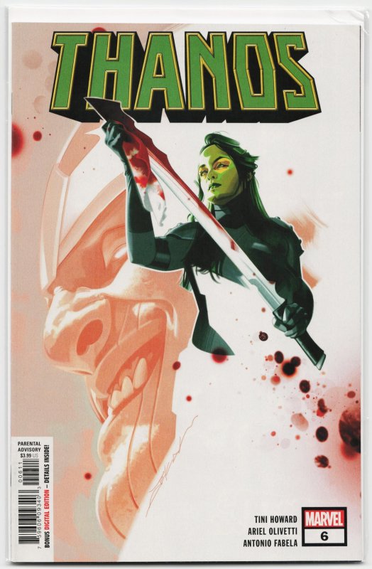 Thanos #6 (Marvel Comics, 2019), raw, ungraded comic book — front cover