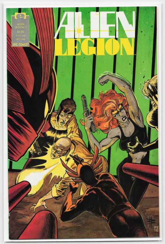 Alien Legion #7 (Marvel Comics, 1988), raw, ungraded comic book — front cover