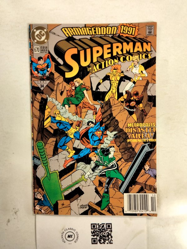 Action Comics #670 (DC Comics, 1991), raw comic book in NM condition — front cover