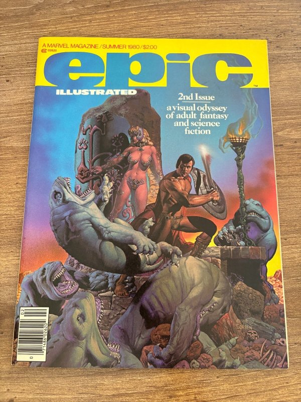 Epic Illustrated Summer 1980 Comic Book Magazine Marvel 5 J339 (Marvel Comics, 1980), raw, ungraded comic book — front cover