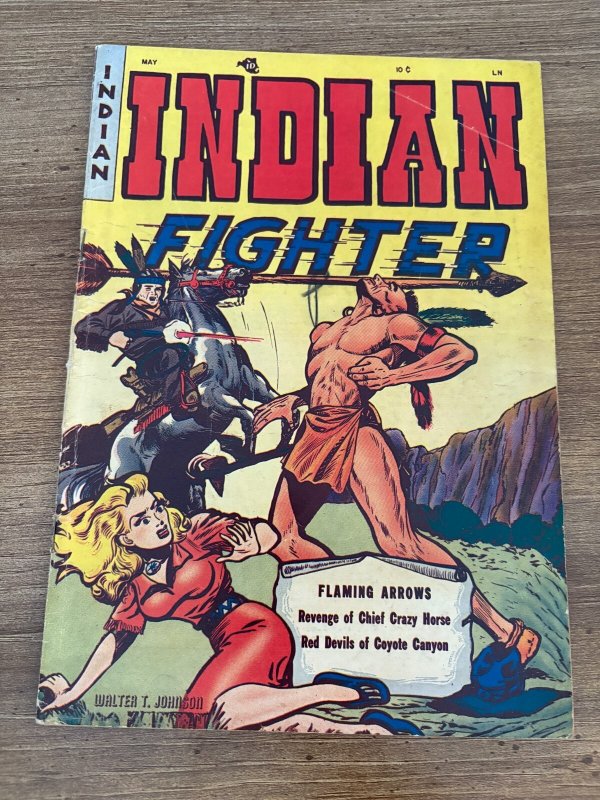 Indian Fighter #1 (1950), raw comic book in VG/FN condition — front cover