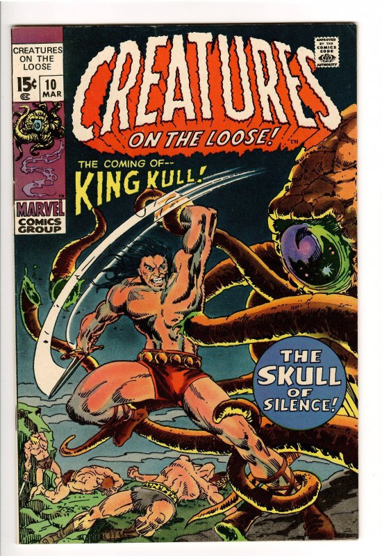 Creatures on the Loose #10 (Marvel Comics, 1971), raw comic book in VF+ 8.5 condition — front cover