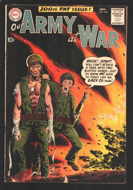 Our Army at War #100 (DC Comics, 1960), raw, ungraded comic book — front cover