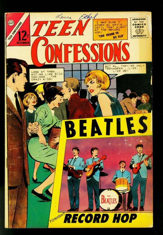 Teen Confessions #31 (Charlton Comics, 1964), raw comic book in VG- condition — front cover