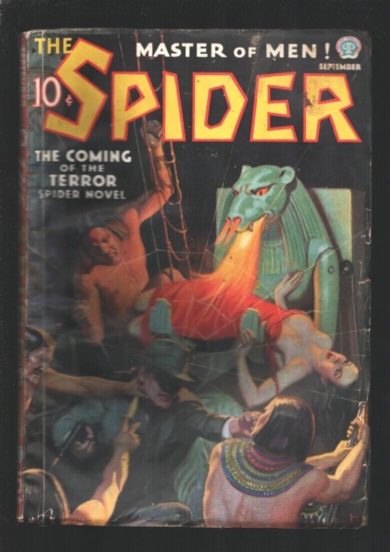 Spider 9/1936-Popular-"The Coming of the Terror"-Weird Menace Torture Cover ..., raw, ungraded comic book — front cover