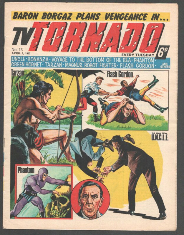 TV Tornado #13 (1967), raw, ungraded comic book — front cover