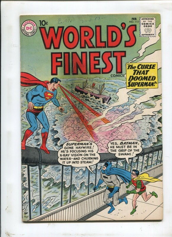 Worlds Finest Comics #115 (1961), raw comic book in 4.0 condition — front cover