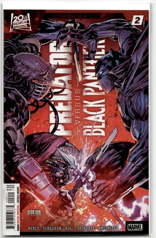 Predator vs. Black Panther #2 (2024), raw, ungraded comic book — front cover