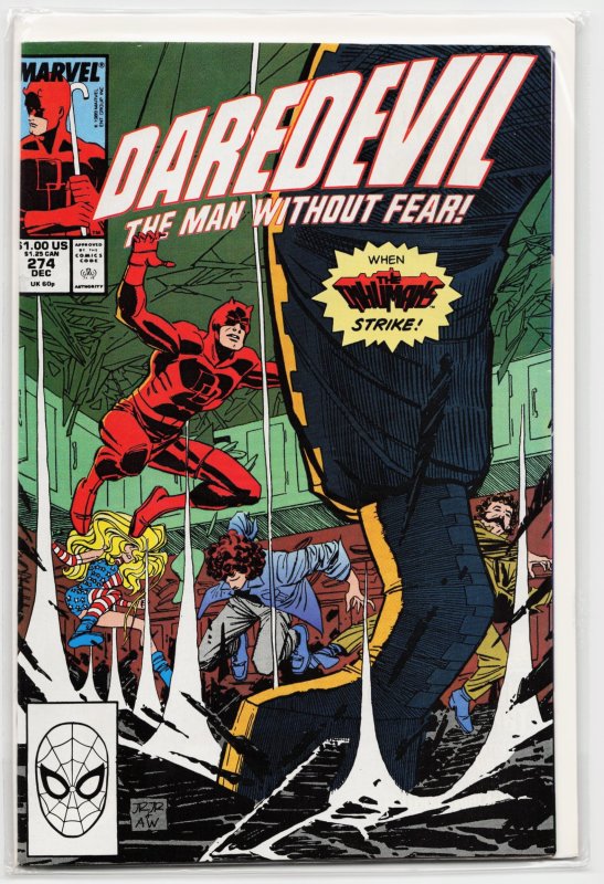 Daredevil #274 (Marvel Comics, 1989), raw, ungraded comic book — front cover