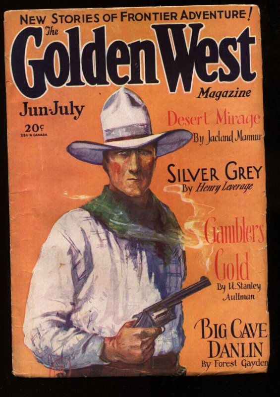 Golden West Pulp June 1930-Zeppelin Story-Rare-High Grade (1930), raw, ungraded comic book — front cover