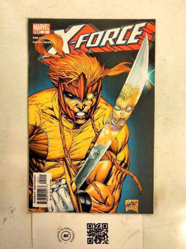 X-Force #2 (Marvel Comics), raw comic book in NM condition — front cover