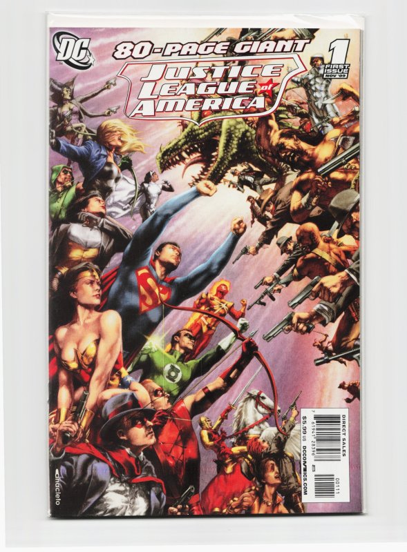 Justice League of America 80-Page Giant #1 (DC Comics, 2009), raw, ungraded comic book — front cover