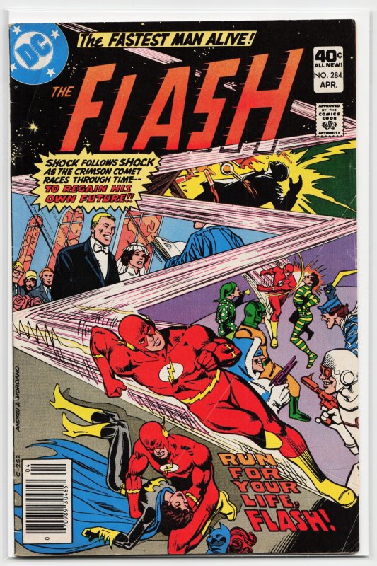 The Flash #284 (DC Comics, 1980), raw, ungraded comic book — front cover