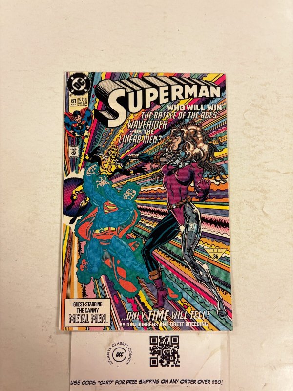 Superman #61 (DC Comics, 1991), raw comic book in NM condition — front cover