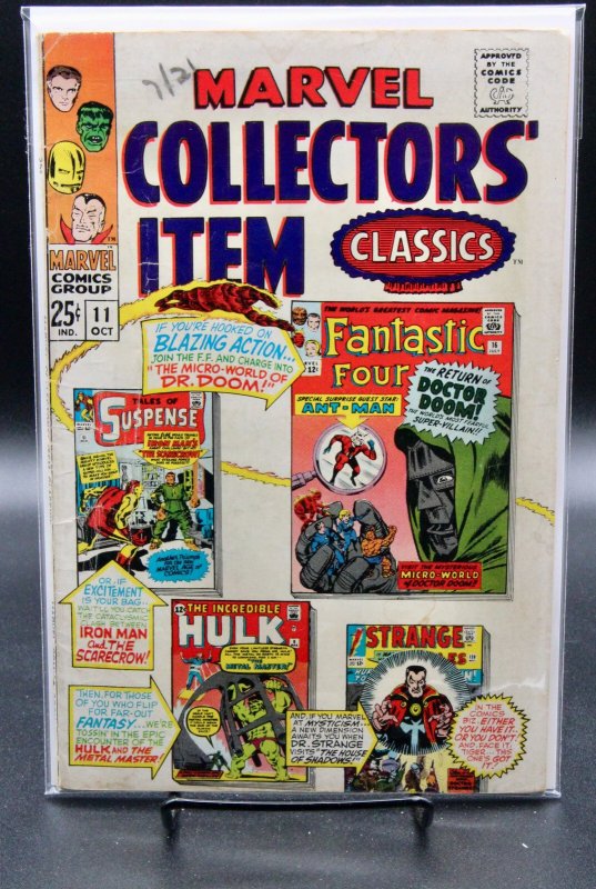 Marvel Collectors' Item Classics #11 (Marvel Comics, 1967), raw, ungraded comic book — front cover