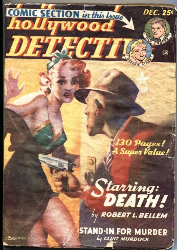 Hollywood Detective-12/1949-Comic & Pulp Stories-Dan Turner-Crime, raw, ungraded comic book — front cover