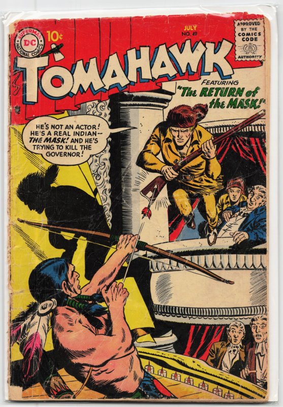 Tomahawk #49 (DC Comics, 1957), raw, ungraded comic book — front cover