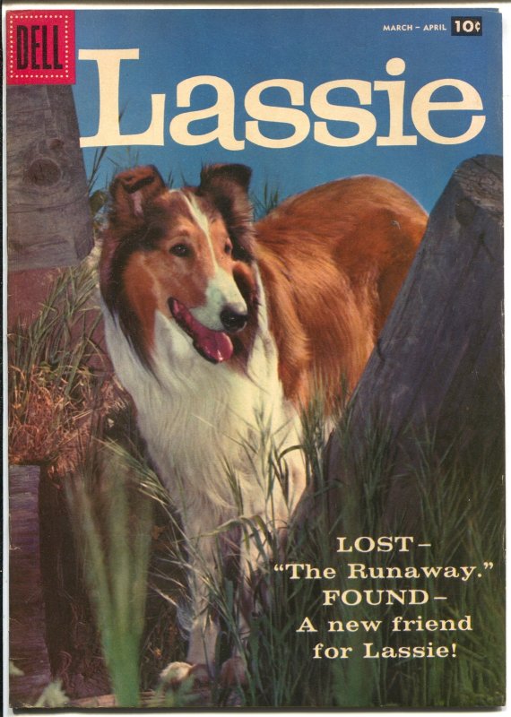 Lassie #39 (Dell Comics, 1958), raw comic book in VF condition — front cover