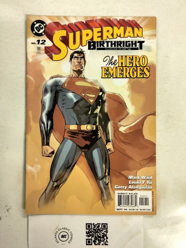 Superman Birthright #12 (DC Comics), raw comic book in NM condition — front cover