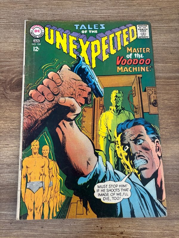 Unexpected #104 (DC Comics), raw comic book in VG/FN condition — front cover