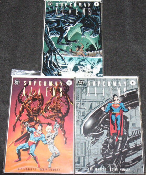 Superman vs Aliens 3pc Run #1-3 (Vf-Nm), raw comic book in NM condition — front cover