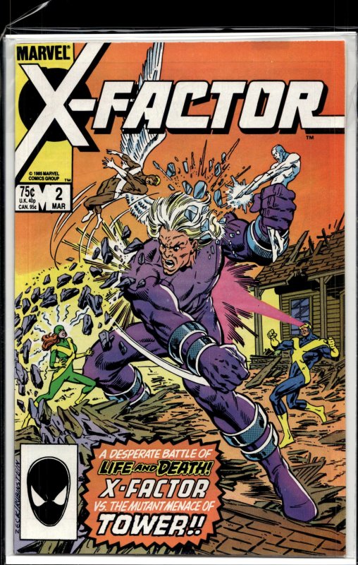 X-Factor #2 (Marvel Comics, 1986), raw, ungraded comic book — front cover